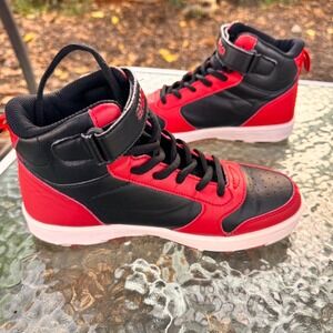 Shaq High Top Basketball Shoes Red Black Kids Size 4 Youth
